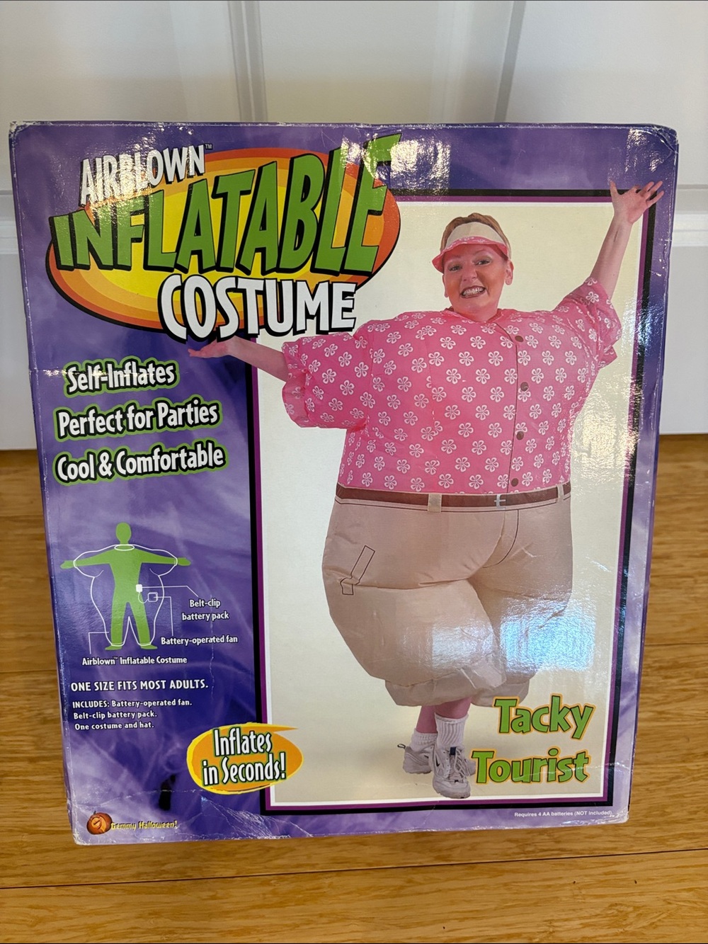 VINTAGE Gemmy Airblown Inflatable Costume Set - His & Hers Tacky Tourist Couples